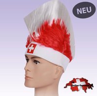 Schweiz Schwiiz Fan Hut Fanhut Irokese Fussball Hockey